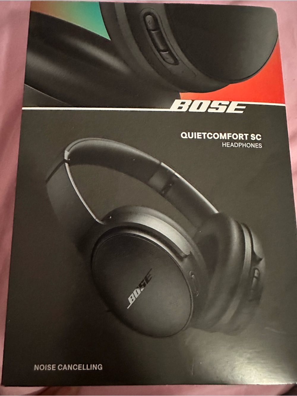 Bose QuietComfort SC Headphones in Black with Gradient Box Art